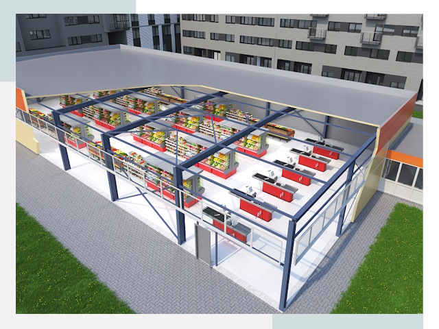 Строительство магазинов в Ижевск от 623 руб. за м²