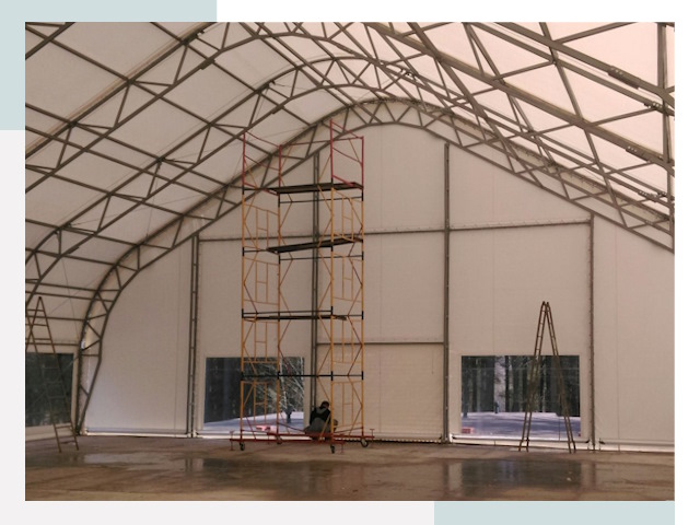 Шатровые ангары в Ижевске